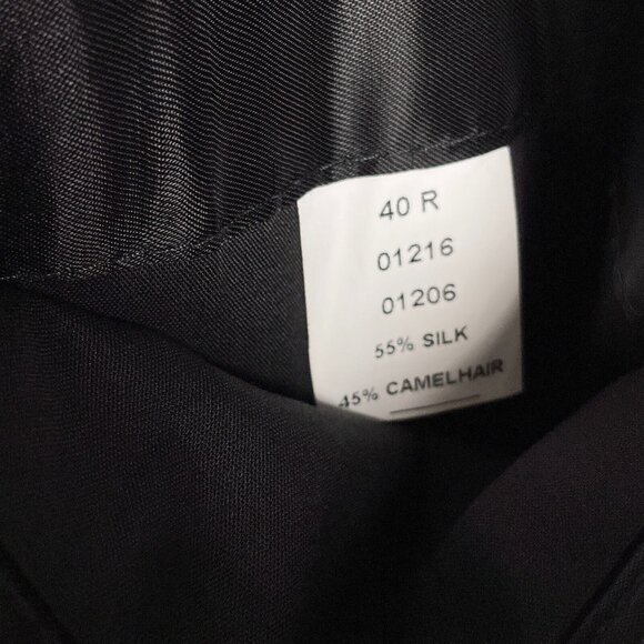 Jos A Bank Blazer Men 40R Black Gray Herringbone Signature Silk Camel Hair - Picture 7 of 12